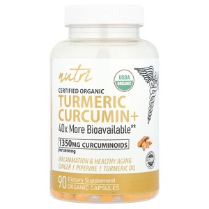 Nutri Organic Turmeric Curcumin+, 90 Organic Capsules - 1 of 2