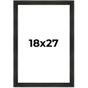 PosterPalooza | 18x27 Wide Barnwood Picture Frame, UV Acrylic, 6 Finishes - Grey, Brown, White, and Black - 1 of 4