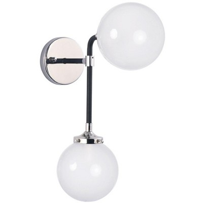 Maxim Lighting Atom 2 - Light Wall Light in  Black/Polished Nickel