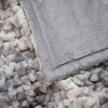 Sapphtopaz Ruched Faux Fur Throw Blanket, Tie Dye Design Mink Accent Blanket, 50"W x 60"L Fleece Blankets  for Bed or Couch - 2 of 3