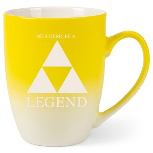 100 North Three Scales 10 Ounce Yellow and White Two Toned Ombre, Comfortably Fits Your Hands, Ceramic Tea Coffee Cup Mug, Be A Hero, Be A Legend - 1 of 1