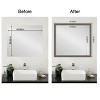 Amanti Art Mirror Makeover Bathroom Mirror Frame Border Kit - Fully Assembled Peel and Stick Frame - Mirror NOT Included - Rustic Plank Narrow Trim - 4 of 4