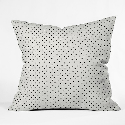 Black White Polka Dots Throw Pillow Deny Designs