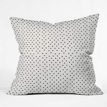Black/White Polka Dots Throw Pillow - Deny Designs