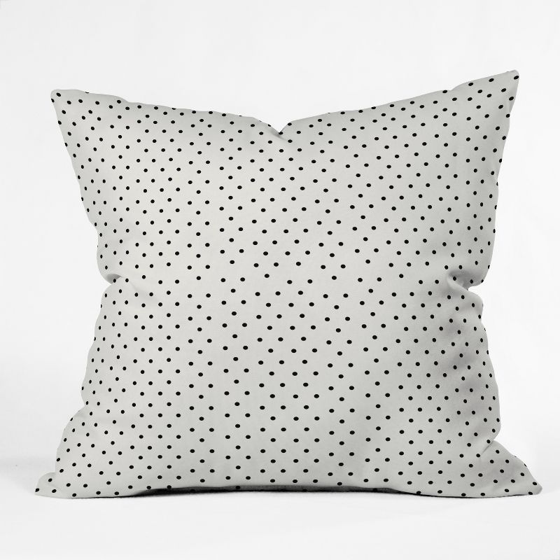 Black/White Polka Dots Throw Pillow - Deny Designs, 1 of 6
