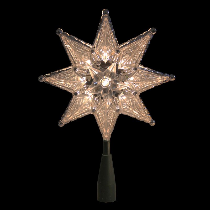 Northlight 8" Lighted Silver and Clear Mosaic Star Christmas Tree Topper - Clear Lights, 2 of 4