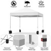 Heavy Duty Pop Up Canopy 10x10 Ft Portable Outdoor Canopy with Wheeled Bag, 4 Sand Bags, Ropes, Stakes, Weatherproof for Parties, Weddings - 4 of 4