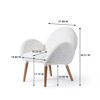 Racxily Pure Solid Wood Beech Frame & Imitation Lamb Fabric Sofa Chair - Cozy Sofa Chair with Classic Style, Suitable for Living Room & Hotel Use - 2 of 4