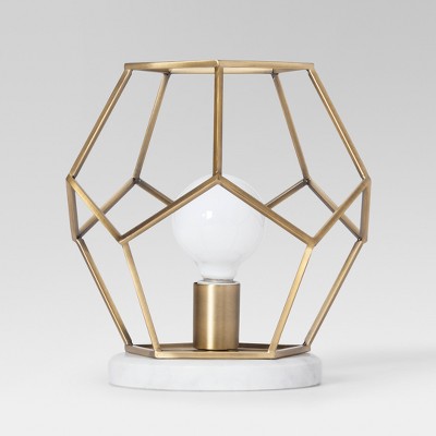 Geometric with Marble Accent Lamp Brass  - Project 62™