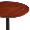 Elm Lane Modern Industrial Wood Round Standing Accent Table 15 1/4" Wide Natural Black Pole for Living Family Room Bedroom Bedside Entryway House Home - 2 of 4