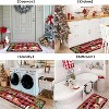 2-Piece Christmas Kitchen Rug Set, Red Non-Slip Holiday Mats for ...
