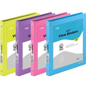 Enday 3-Ring View Binder With 2-Pockets - 4 Pack - 1 of 4