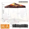 EAGLE PEAK Slant Leg Pop-up Canopy Tent Easy One Person Setup Instant Outdoor Beach Canopy Folding Portable Sports Shelter - 3 of 4