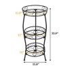 VECELO 2/3 Tier Plant Stand Indoor Outdoor Metal Potted Holder Rack Flower Pot Stand Black - 3 of 4