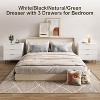 Drawer Dresser for Bedroom, Large Nightstand Chest of Drawers, Modern Wood Storage Dresser Organizer with Gold Metal Handles - 3 of 4