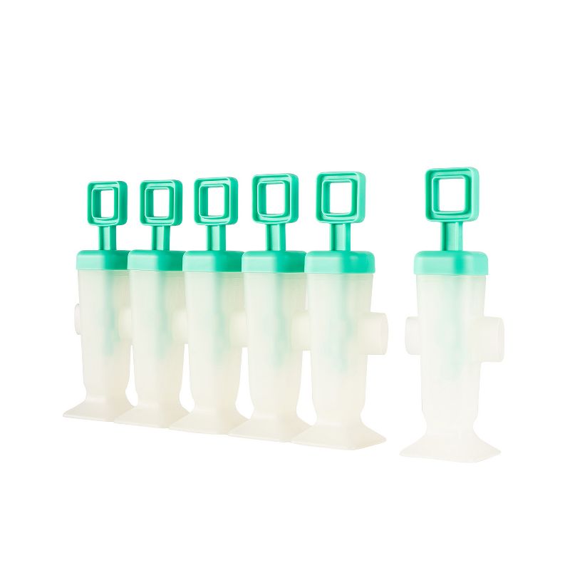 Cuisipro Snap-Fit Square Pop Mold, 2.9oz/85ml, Set of 6, Turquoise, 1 of 6
