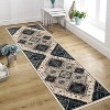 Bohemian Rustic Traditional Geometric Indoor Runner Area Rug by Blue Nile Mills - 2 of 4