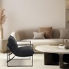 Sling Accent Chair with Metal Frame, Shredded Foam, Linen & Corduroy, 4 Colors - 2 of 4
