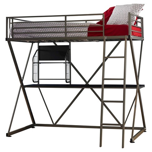 Zachary Loft Bed Pewter Powell Company Target