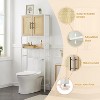 Toilet Storage Cabinet, Over Toilet Shelf, Bathroom Organizer with Rattan Doors, Adjustable Shelf for Bathroom,Restroom,Laundry - 4 of 4