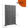 72" H x 47" W Metal Privacy Screen, Freestanding Outdoor Decorative Wall Panel with Stand for Patio, Garden, Balcony & Indoor - 2 of 4