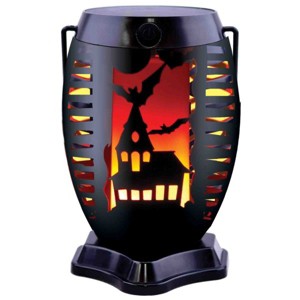 Halloween LED Flickering Flame Lantern - Haunted House - 1 of 3