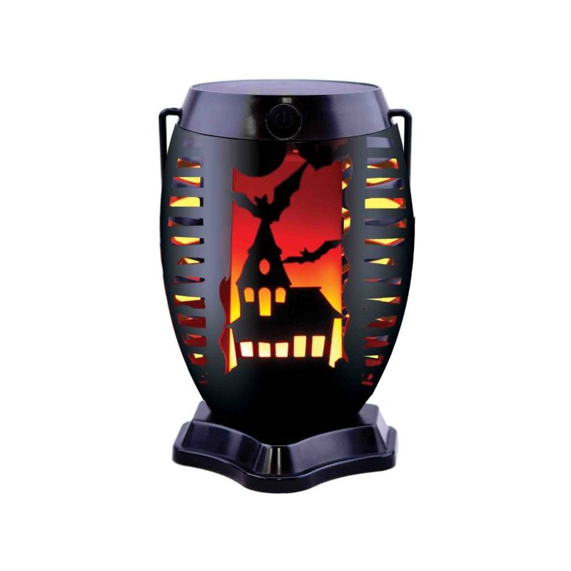Halloween LED Flickering Flame Lantern - Haunted House, 1 of 4