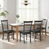 HOMCOM Wooden Dining Chairs Set, Farmhouse Upholstered Kitchen Chairs with Rubber Wood Frame for Living Room, Dining Room - 2 of 4