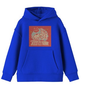 Velma Scooby Doo Cartoon Character Jeebies Ville Youth Boys Royal Blue Hoodie - 1 of 2