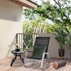 Outsunny Outdoor Modern Front Porch Patio Rocking Sling Chair - Black / Silver - 3 of 4