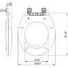 19" Toilet Seat with Toddler Potty Training Seat Built-In, for Both Child & Adult, Potty Training Seat, No Wiggle and Easy to Install - 2 of 4