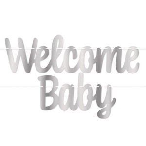 Foil Welcome Baby Streamer, 7" x 4', (2/Pkg) - 1 of 2
