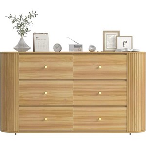 Acekool 9-Drawer Farmhouse Dresser with Power Outlet, Vintage Chest of Drawers Organizer with Metal Handles for Bedroom, Living Room, Hallway - 1 of 4