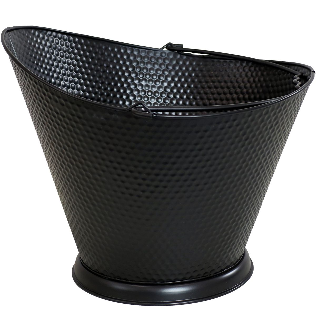 Sunnydaze Indoor/Outdoor 5-Gallon Iron Coal and Ash Bucket with Shovel and Brush - Black - thumbnail 9