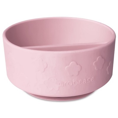Image of Baby Bowls Silicone Bowls for Toddler Baby Feeding Divided Bowl, Dishwasher and Sterilizer Safe, Pink