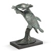 SPI Home First Swim Sea Turtle Sculpture – Aluminum Coastal Accent Featuring Parent and Child Design - 4 of 4