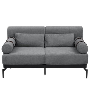 Ridstar Modern Double Sofa with USB Port For Living Room-Grey - 1 of 4