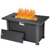 44 Inch Propane Fire Pit Table, 50000BTU Rectangle Fire Table with Cover & Rain Cover, Sturdy Steel and Iron Fence Surface, CSA Safety Certified - 4 of 4