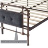 King Size High Board Metal Bed, Heavy Duty Metal Bed Frame, No Box Spring Needed, Easy Assemble, King Platform Bed Frame With Soft Headboard Footboard - 3 of 4