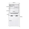 JUJABU White Modern Farmhouse Buffet Cabinet with Drawers & Barn Doors, Coffee Bar or Liquor Storage for Dining or Living Room - 3 of 4