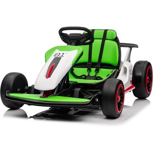 24V Electric Go Kart for Kids, Drift Kart with 2¡Á200W Motors, 7Ah Battery, Pedal Drive, Racing Go Kart Toy for Outdoor Fun - 1 of 4