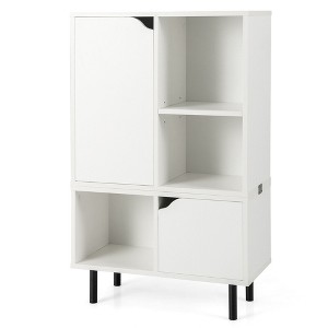 Tangkula Stackable Bookcase Combination Lattice Cabinet Floor Open Bookshelf Adjustable - 1 of 4