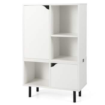 Tangkula Stackable Bookcase Combination Lattice Cabinet Floor Open Bookshelf Adjustable