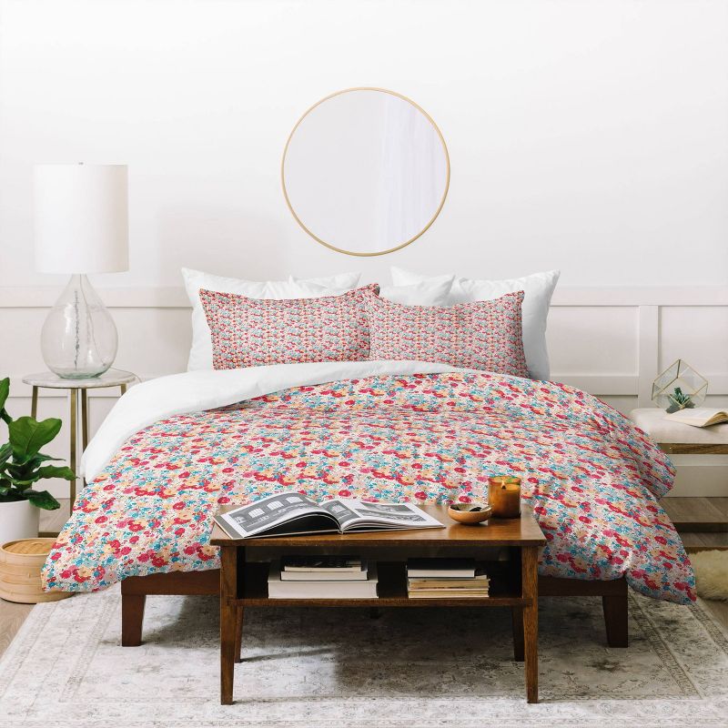 Deny Designs alison janssen Charming Floral Duvet Cover Bedding Set, 5 of 6