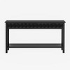 ACEPANO 60 in. W Modern Entryway Console Table with 3 Drawers & Solid Cedar Legs for Living Room, Entryway & Hallway-Black - 3 of 4