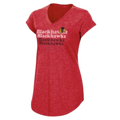  NHL Chicago Blackhawks Women's Team Pride V-Neck T-Shirt - L 