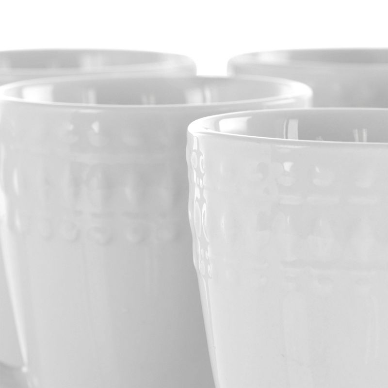 8oz 6pk Porcelain Cara Cup Set White - Elama, 2 of 5