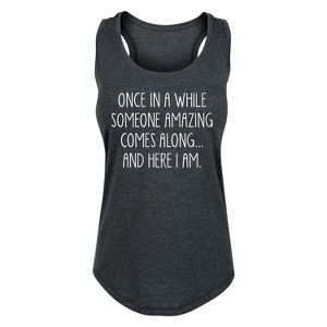 Women's - Instant Message - Once In A While Graphic Racerback Tank - 1 of 4
