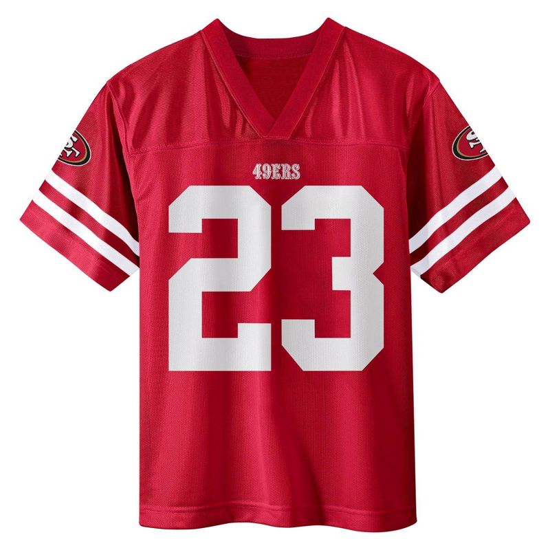 NFL San Francisco 49ers Boys&#39; Short Sleeve McCaffrey Jersey, 2 of 4