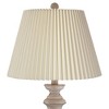 Regency Hill Rustic Farmhouse Table Lamps 26 1/2" High Set of 2 White-Washed Faux Wood Ivory Linen Pleat Shade for Bedroom Living Room - 2 of 4